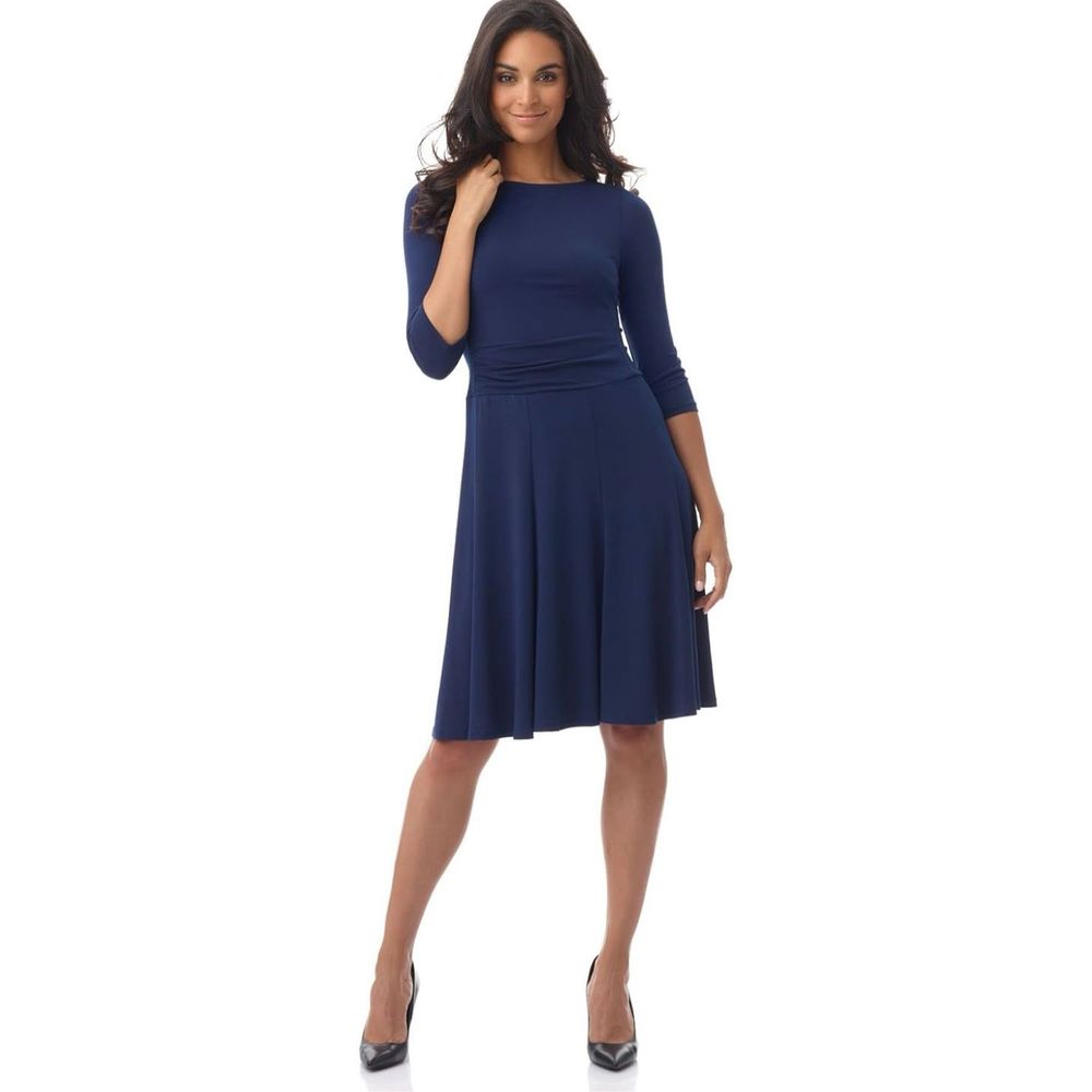New Navy fit and flare size 14 dress stretchy 3/4 sleeve